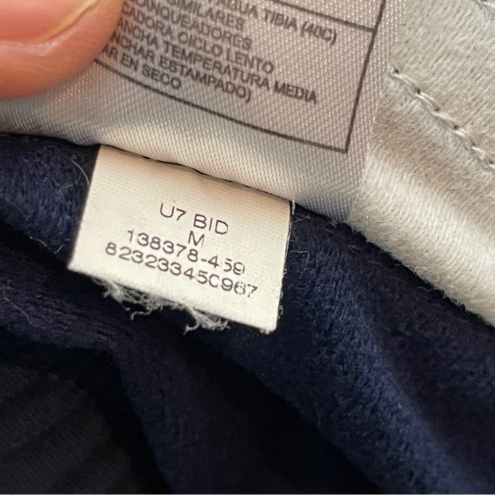 Vintage Nike Track Pants Mens M Blue Zip Cuffs Warm Up Y2K 90s Wide Leg Lined - Picture 12 of 14